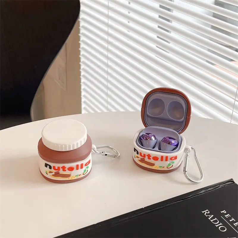 Botella de salsa de Chocolate 3D, Funda protectora de silicona para auriculares Bluetoothe para Samsung Galaxy Buds FE Live, Funda para hombres y niñas