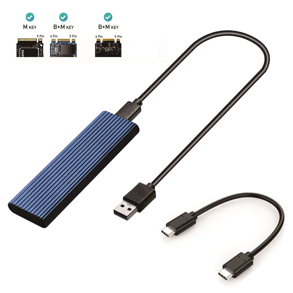 Nvme M2 ssdケースsata usbタイプc 3.1 ssdディスクドライブボックス外部m/b pcie ngffエンクロージャのハード10ギガバイトhdd ssdケースM.2エンクロージャ