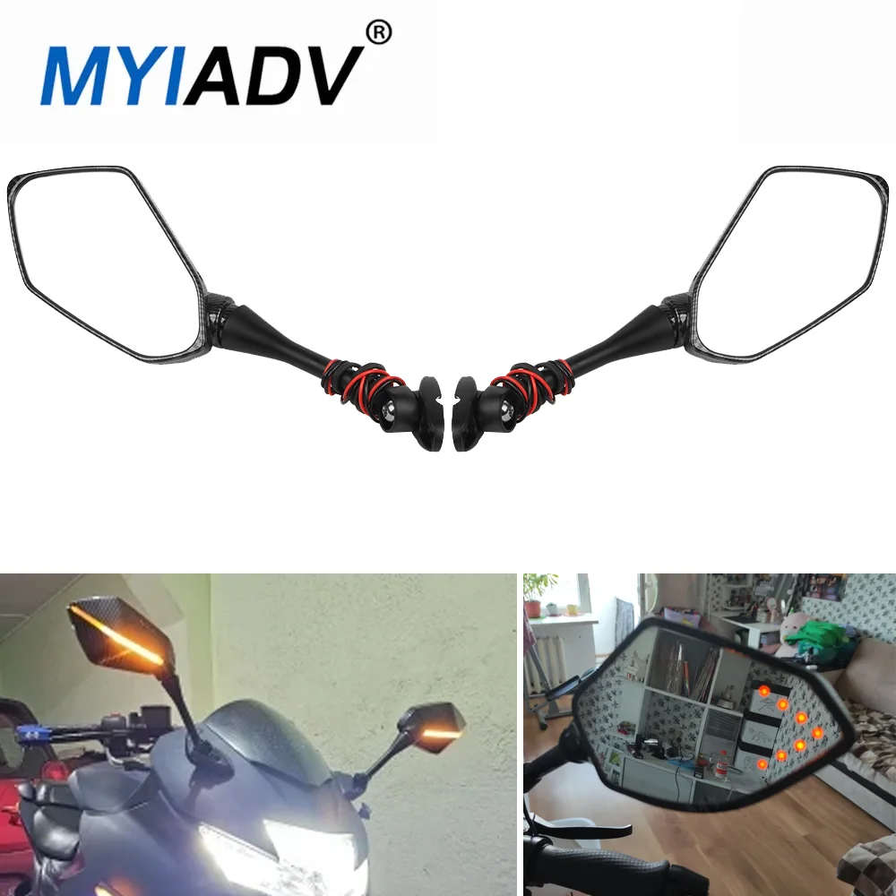 

For Honda CBR600RR CBR1000RR CBR 600RR 1000RR Motorcycle Side Rearview Mirror With Turn Signal Light Rear Mirrors Accessories