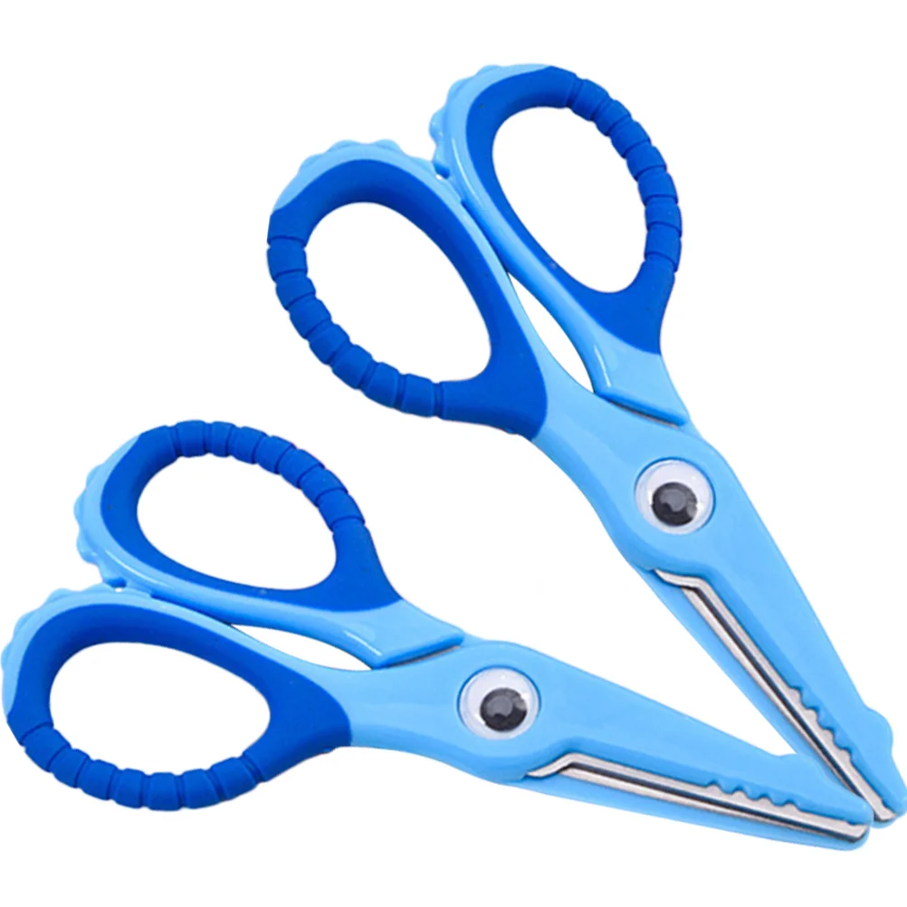 2Pcs Safe Scissors Lightweight Ergonomic Design for Home Office DIY Paper Cutting Kids Home Accessories