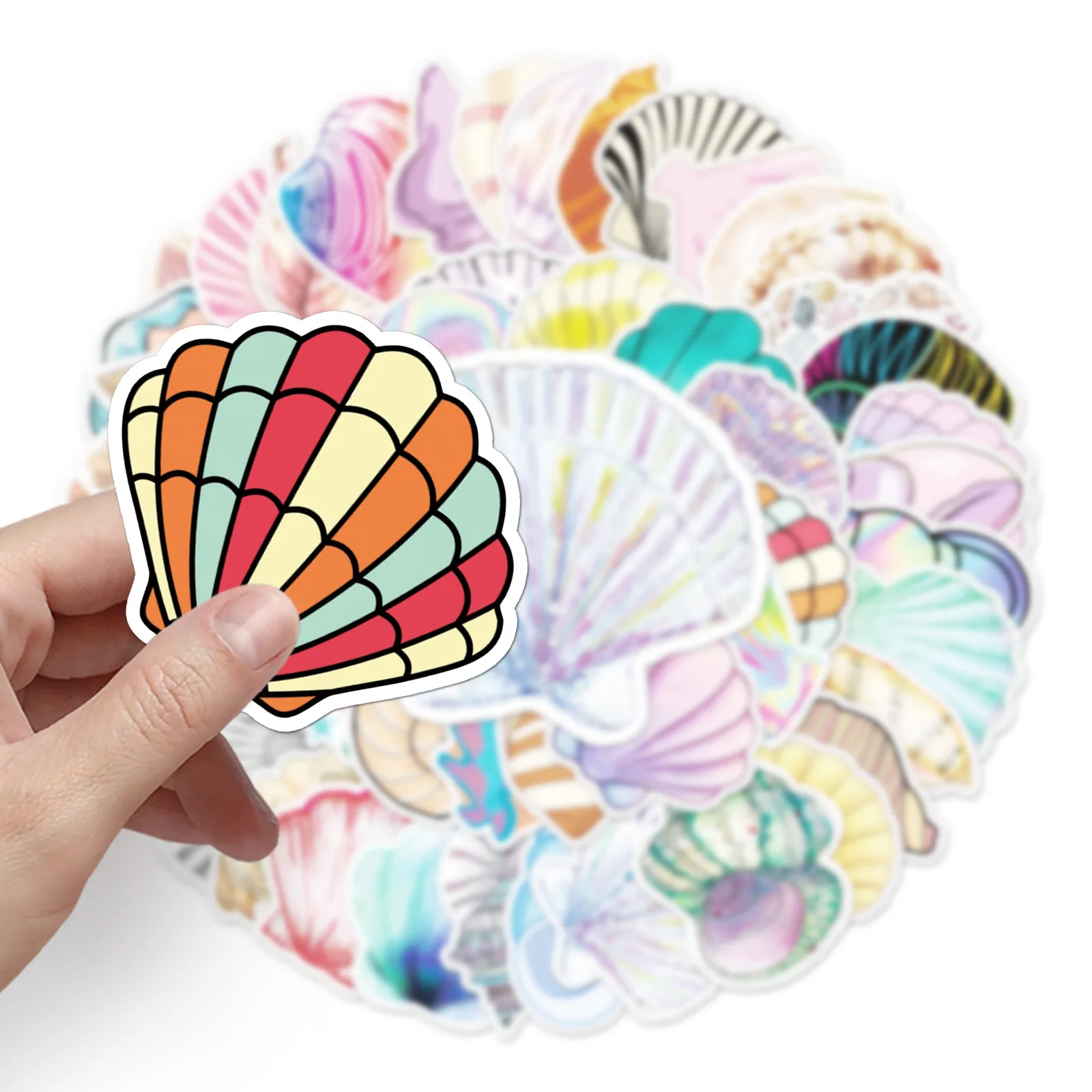 50 Stuks Cartoon Shell Serie Graffiti Stickers Geschikt Voor Laptop Helmen Desktop Decoratie Diy Stickers Speelgoed Groothandel