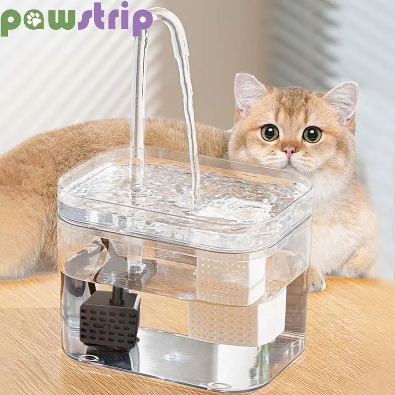 

1.5L Cat Water Fountain USB Electric Mute Cat Drinking Feeder Recirculate Filters Cats Water Dispenser without Plug Pet Supplies