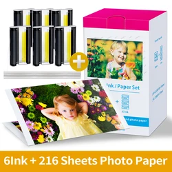 3 Sets KP-108IN Photo Paper Compatible For Canon CP1300 CP1200 CP1500 Photo Printer 324 Sheets Photo Papers 9 Ink Cartridges