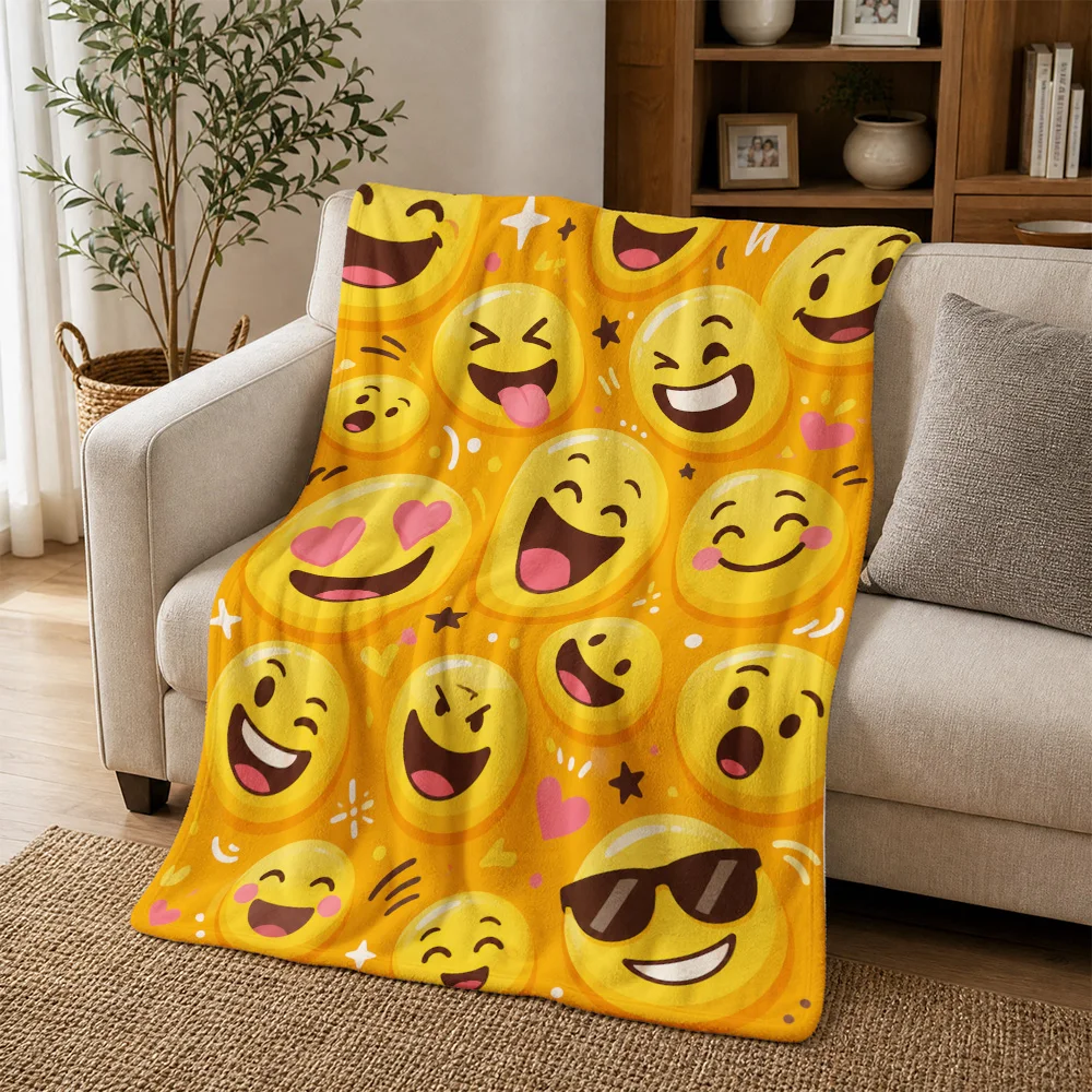 Koc z wzorem emodzika z uśmiec – Home Decor Emoji recenzja i cena