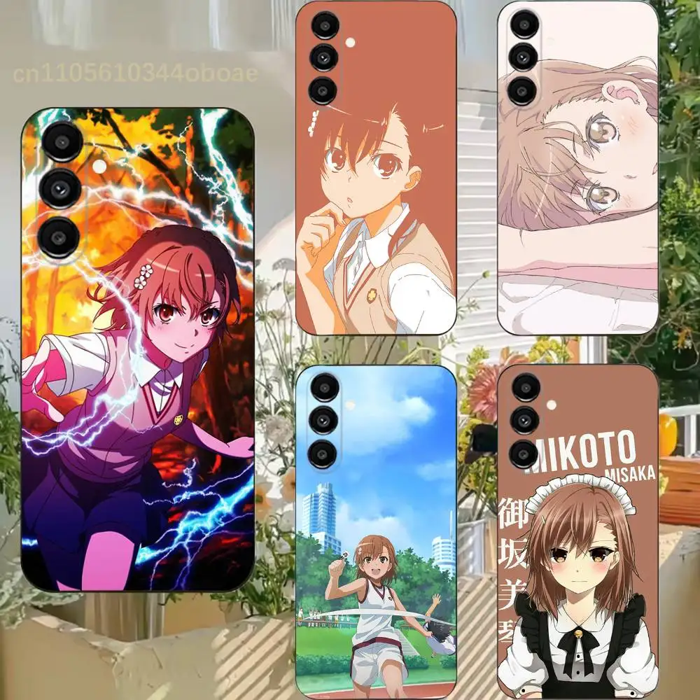 Anime Misaka M-Mikoto Phone Case For Samsung S25,24,21,22,23,20,S30,Ultra,Plus,Fe,Lite,Note,5G Black Cover