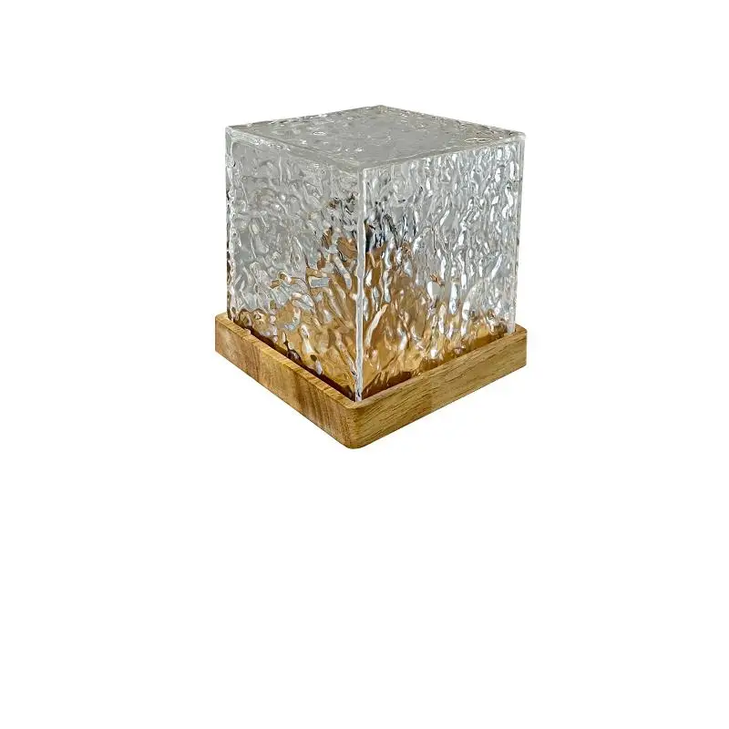 Dynamic Rotating Water Ripple Atmosphere Night Light 16 Colors Flame Crystal Lamp For Living Room Bedroom