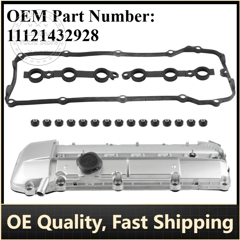 

P/N: 11121432928 - Aluminum Cylinder Head Cover for BMW 3 Series (E46) 5 Series (E39) 7 Series (E38), X5 (E53) Z3 Roadster (E36)