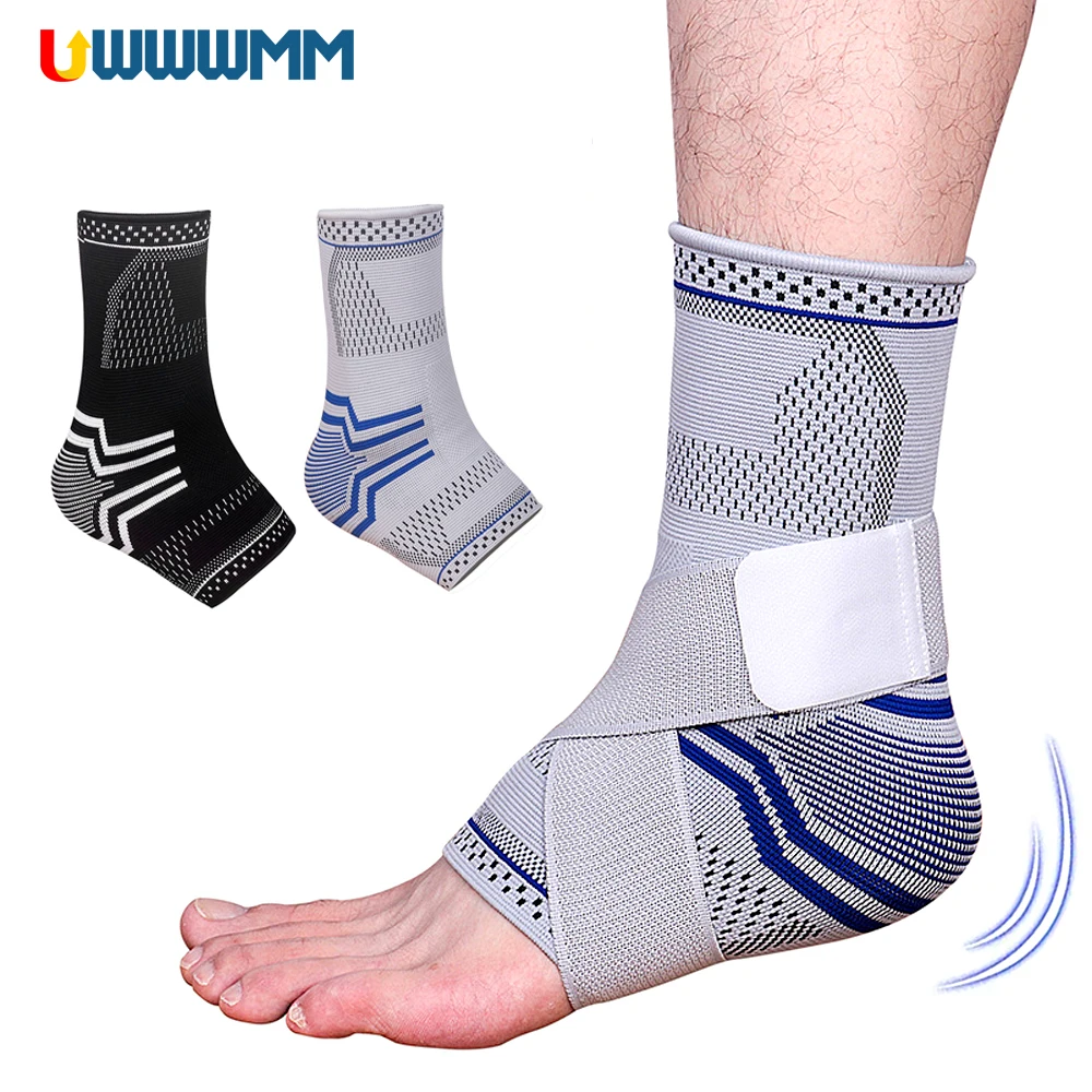 1Pcs Adjustable Compression Ankle Sleeve Achilles Tendonitis Women Men Sports Ankle Support Wrap Basketball Pain Relief