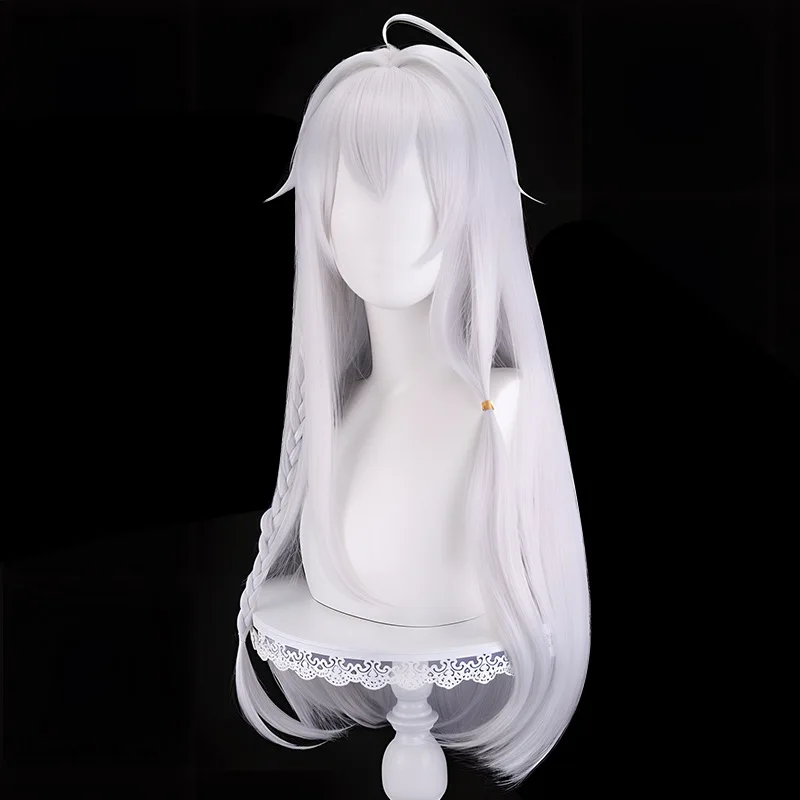 Witch's Journey – Irena Anime Cosplay Perücke Hauptweiblicher Charakter gewölbte Kopfhaut Silber Farbverlaufsmischung