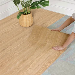 40CM Thicken Wood Grain Floor Sticker Industrial Cement PVC Vinyl Floor Sticker Self-adhesive Waterproof Tile Sticker Home Decor