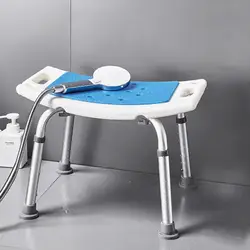 Bathroom And Shower Chair Elderly Folding Bath Chair Cushion Furniture Stool Shower Bench Non-slip Cushion EVA Blue