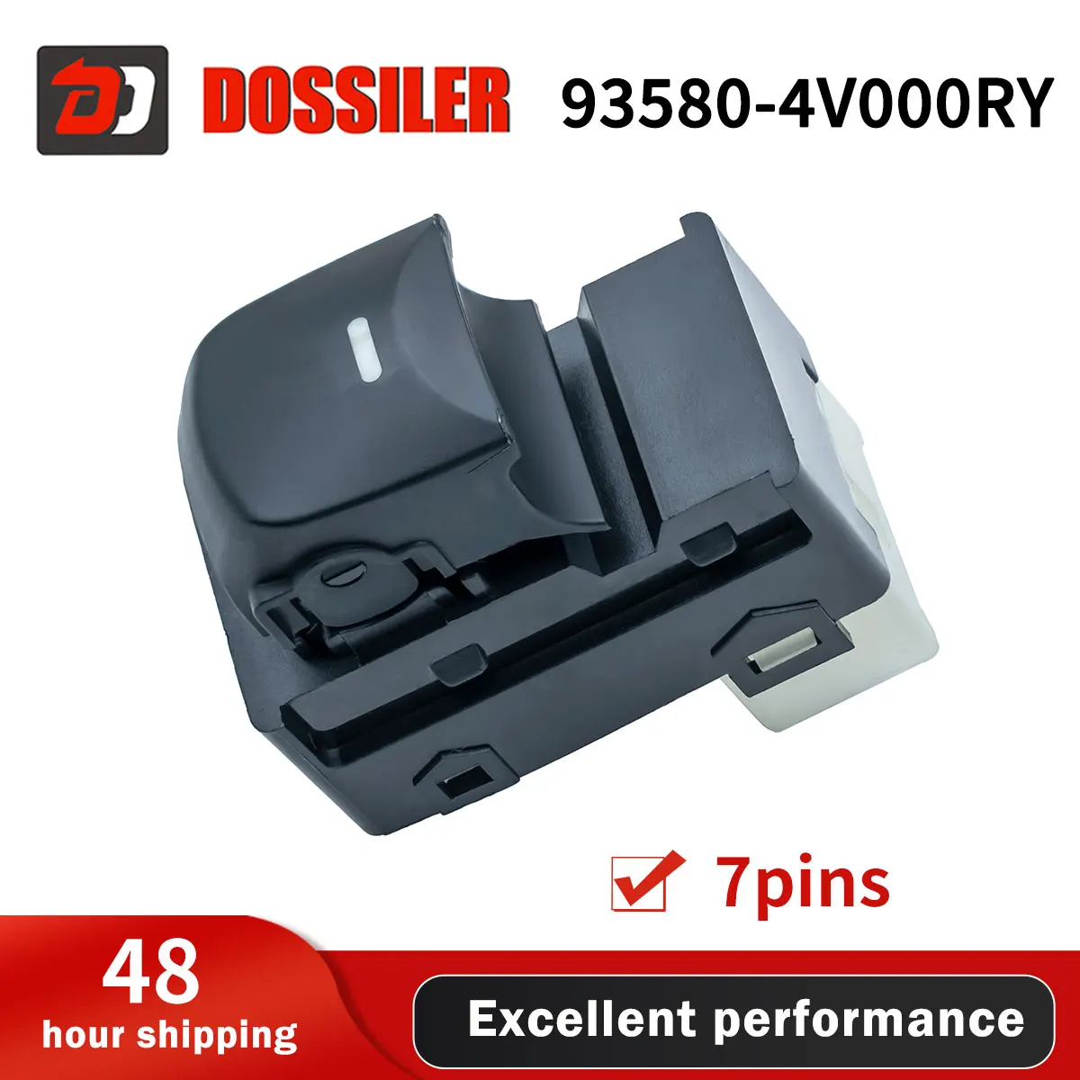 

93580-4V000RY Dossiler For Hyundai Elantra 2012 2016 Car Single Passenger Button Power Window Switch 93580-4V000RY 7 Pins