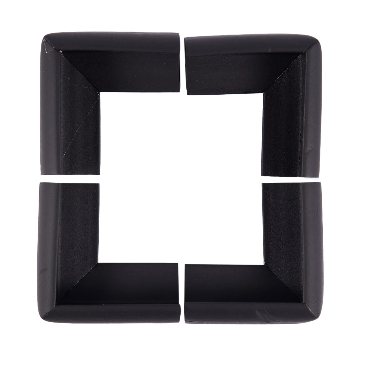 Cubierta de borde de mesa de seguridad para niños y bebés, Protector de esquina, cojín negro, 4 piezas