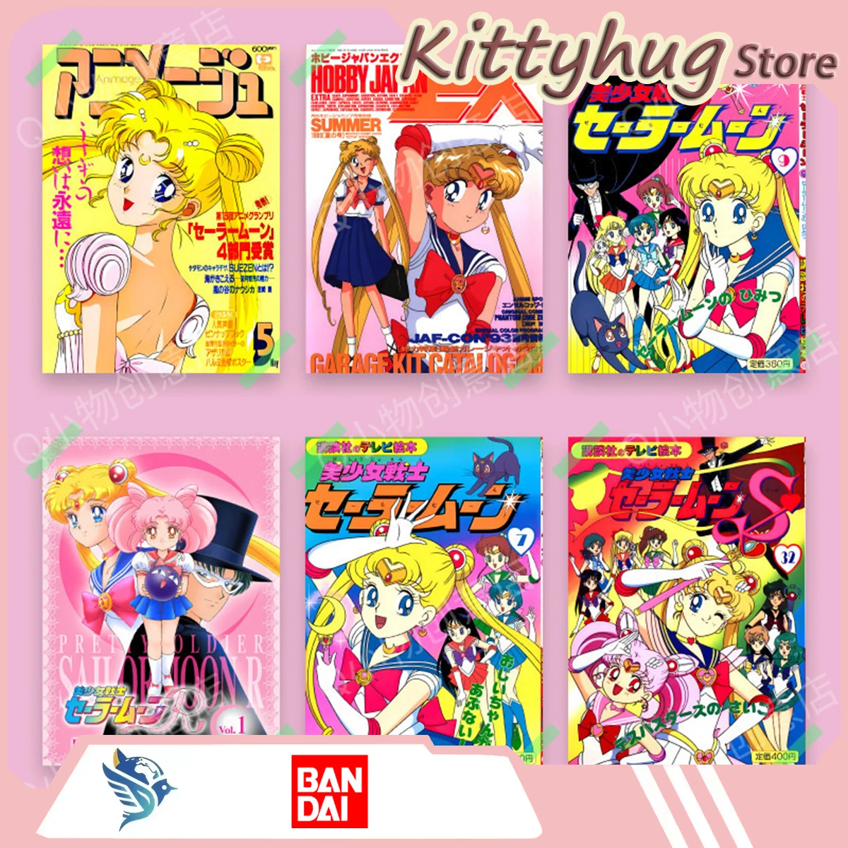 Sailor Moon Anime-Poster, Bar und Café, Schlafzimmer, Vintage-Kraftpapier, dekorative Wandgemälde, Geschenk für Mädchen