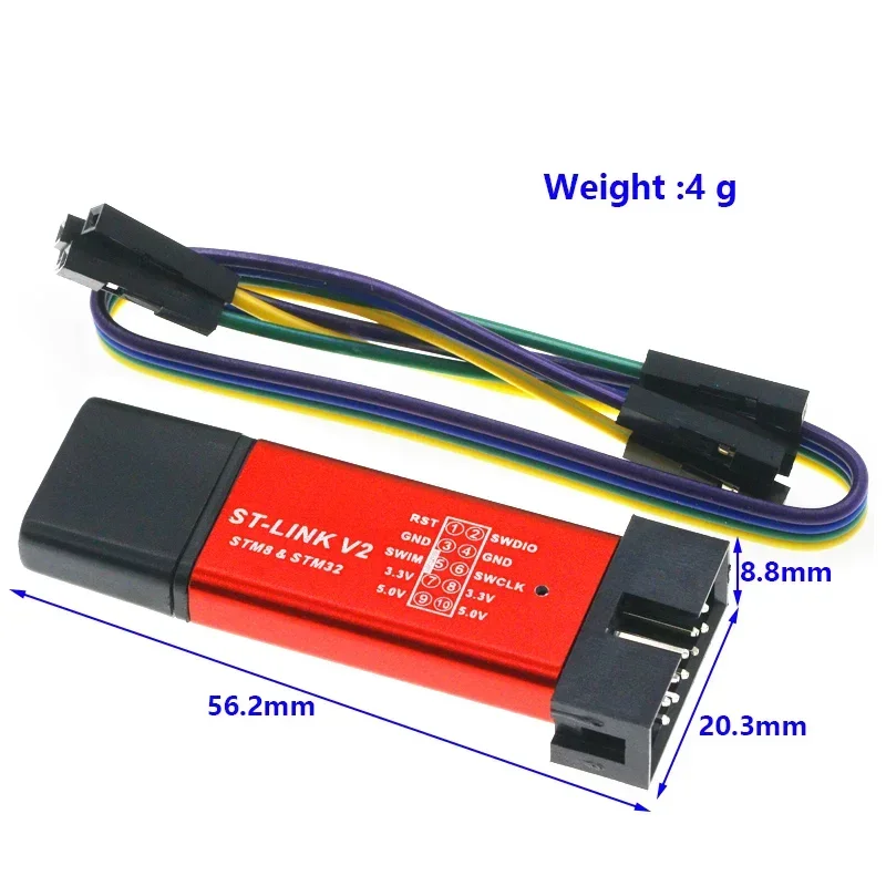1PCS ST LINK Stlink ST-Link V2 Mini STM8 STM32 จําลองดาวน์โหลดโปรแกรมเมอร์การเขียนโปรแกรมพร้อมฝาครอบ