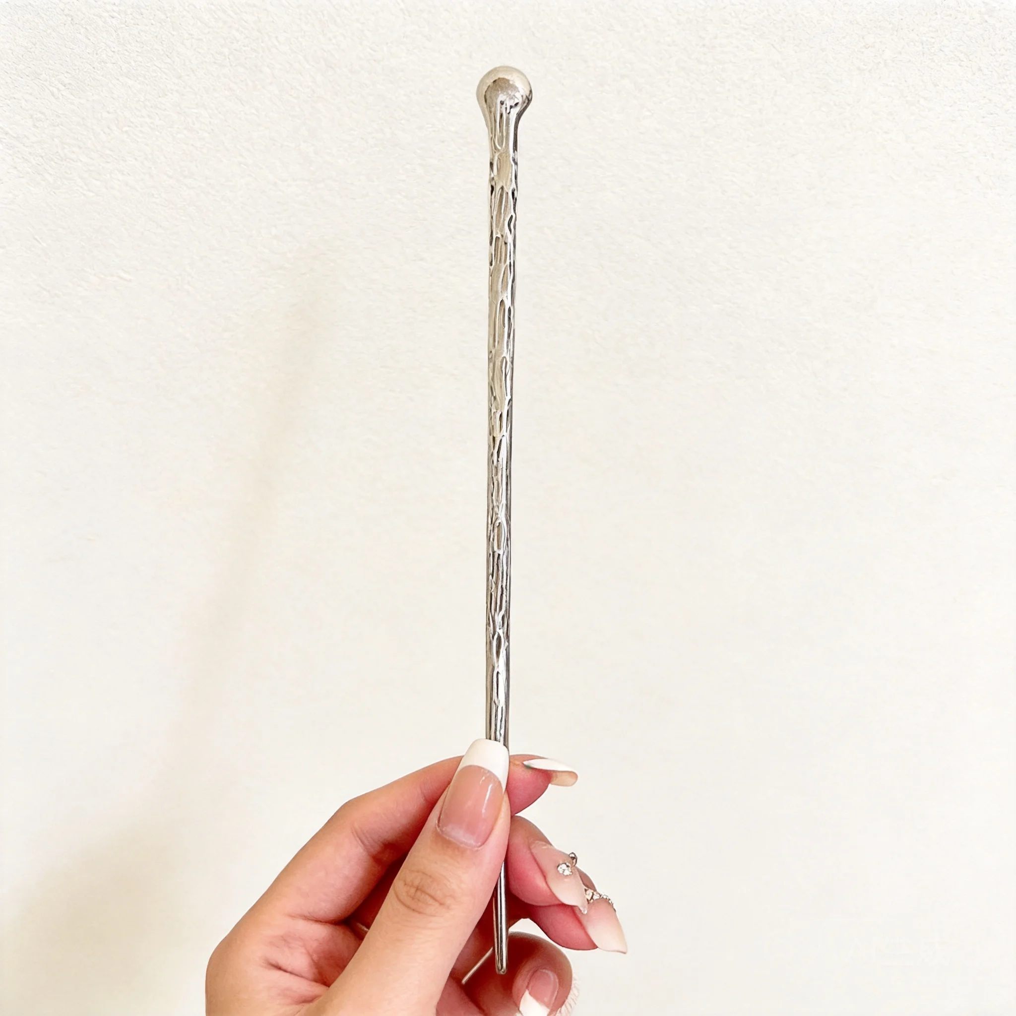 

Chinese Style Lucky Blessing Minimalist Hammered Metal Hair Stick Retro Elegant Hair Pin For Women Daily Wear Party Hanfu Cheong
