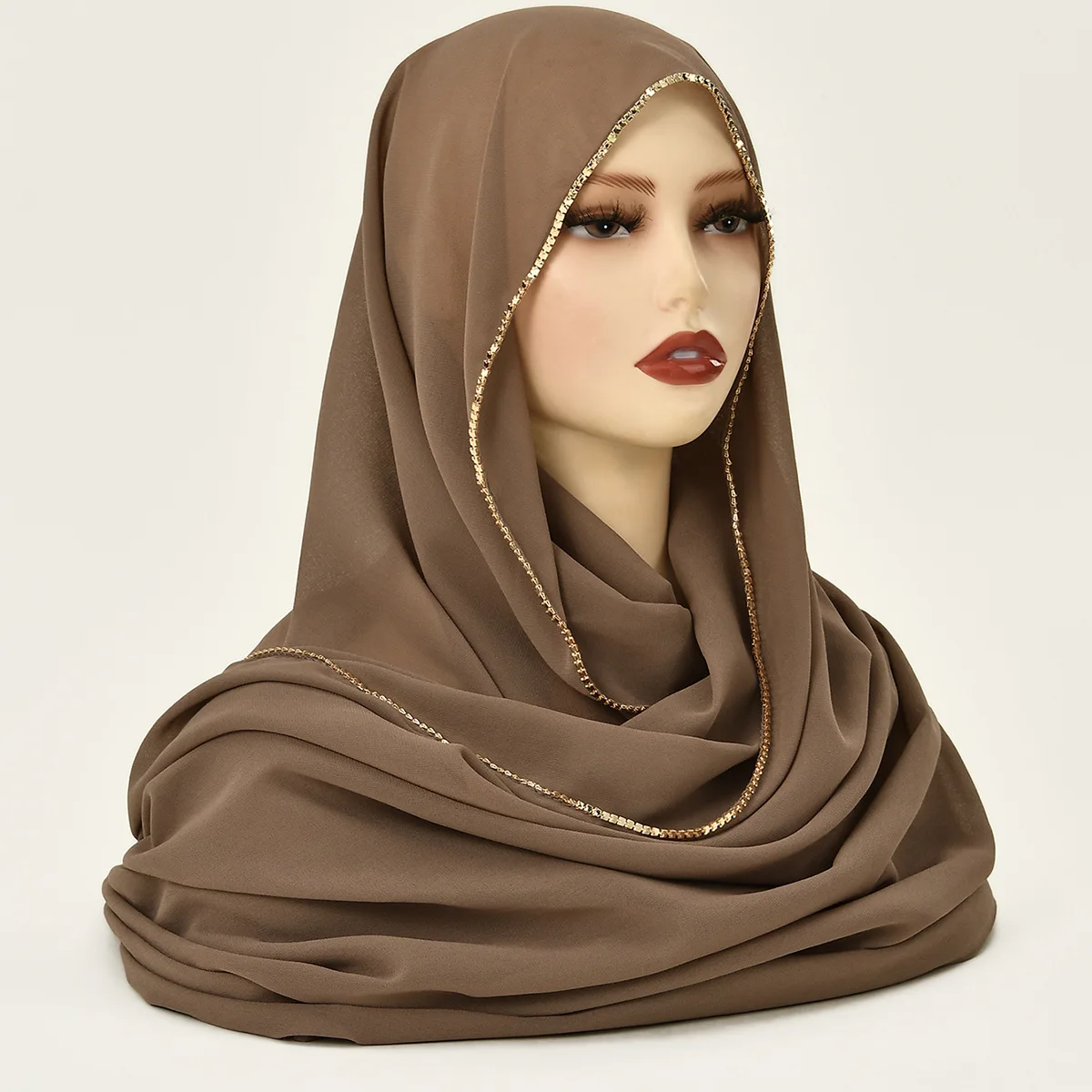 

Premium Turban Chiffon Scarf Hijab Woman Muslim Hijab Solid Color Shawl Wraps Islamic Headband Female Headscarf Turbante Mujer