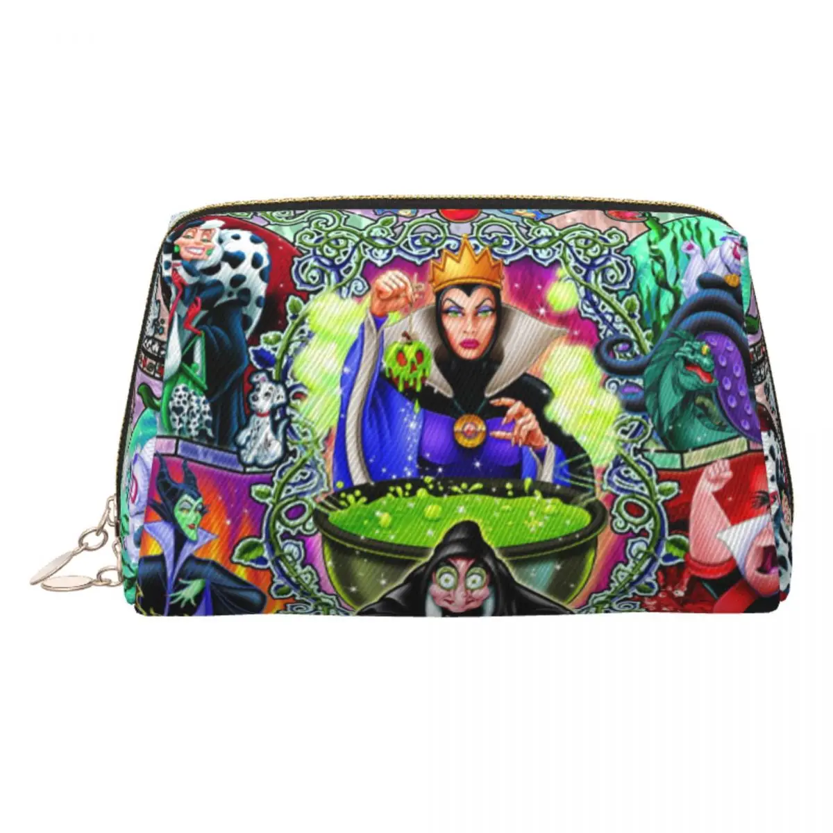 

Custom Villains Evil Tour Graphic Toiletry Bag Women Cosmetic Makeup Organizer Ladies Beauty Storage Dopp Kit Box