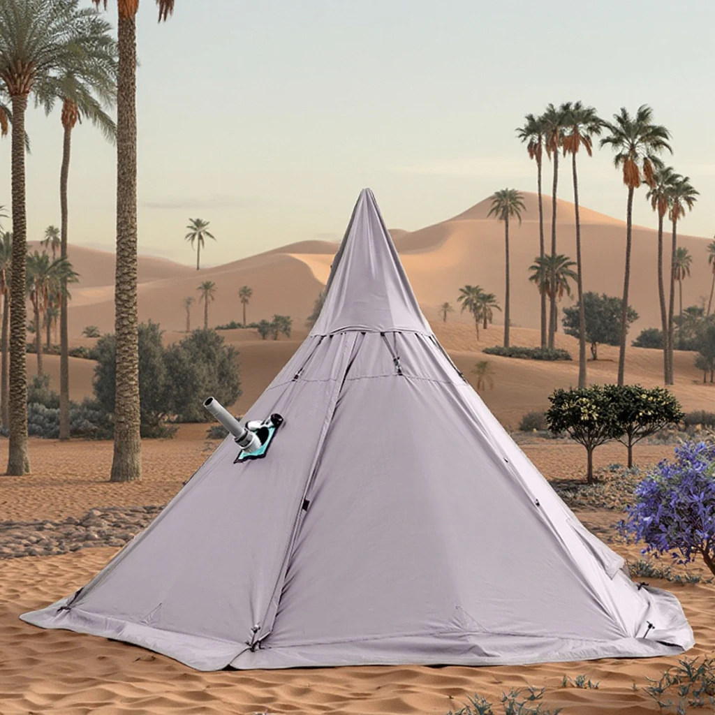 

Hot Sale Waterproof Adult Pyramid Tent Portable Indian Style Bell Tent with Aluminum Poles for Outdoor Camping