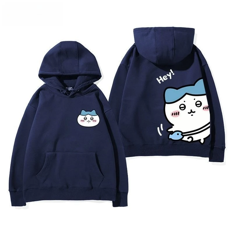 Anime Cartoon Chiikawa Usagi Hooded Sweatshirt Men and Women Couple Autumn and Winter Tops Pullover Soft Skin-friendly Keep Warm - view 5
