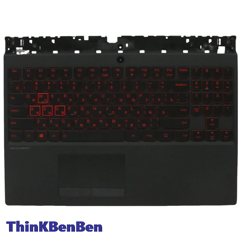 RU Russian Black Keyboard Upper Case Palmrest Shell Cover For Lenovo Legion Y540 15 15IRH Y7000 2019 PG0 5CB0U43766