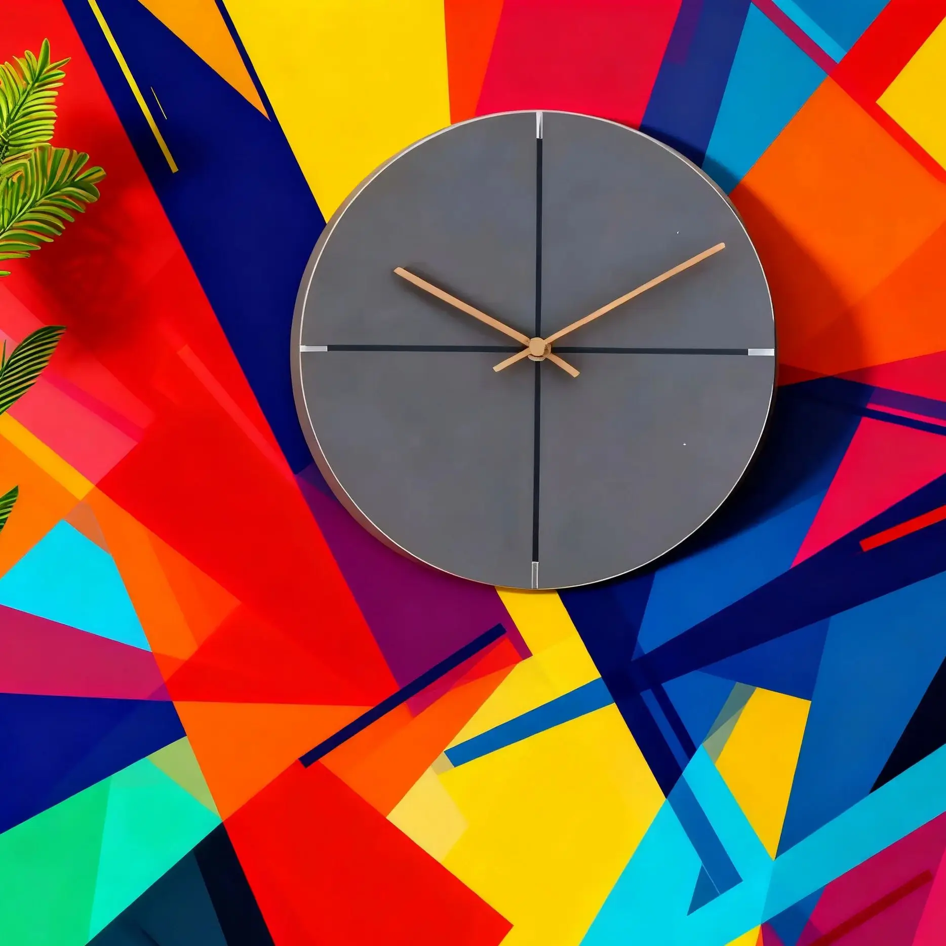 Simple Wooden Quartz Wall Clock 28cm Silent Timepiece for Living Room Office Bedroom Modern Home Decor