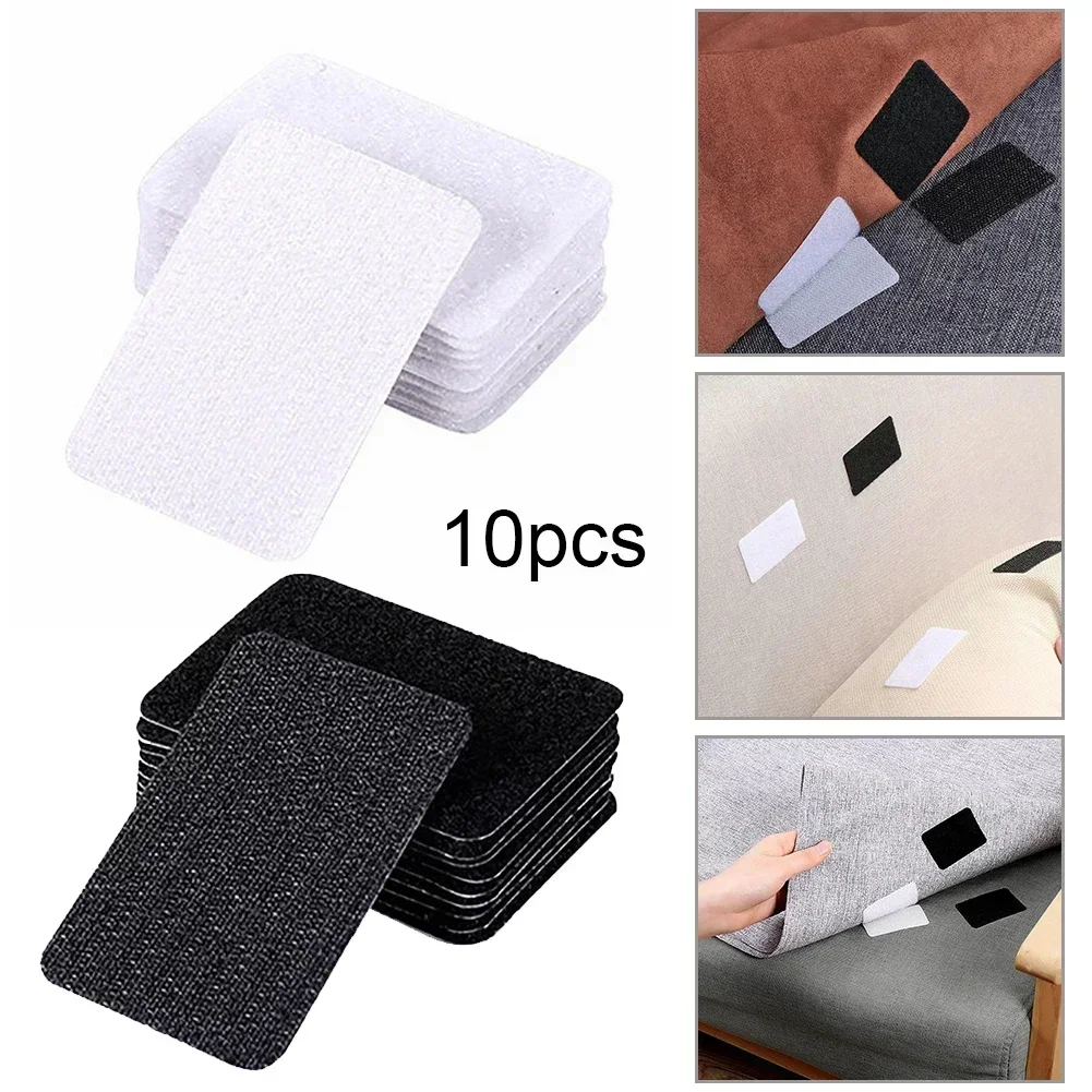 Gripper Anti-Slip Pad 10pcs/set Sticker Tape 4*6cm Carpet Mat Non Slip Nylon Removable Reusable Rug Accessories