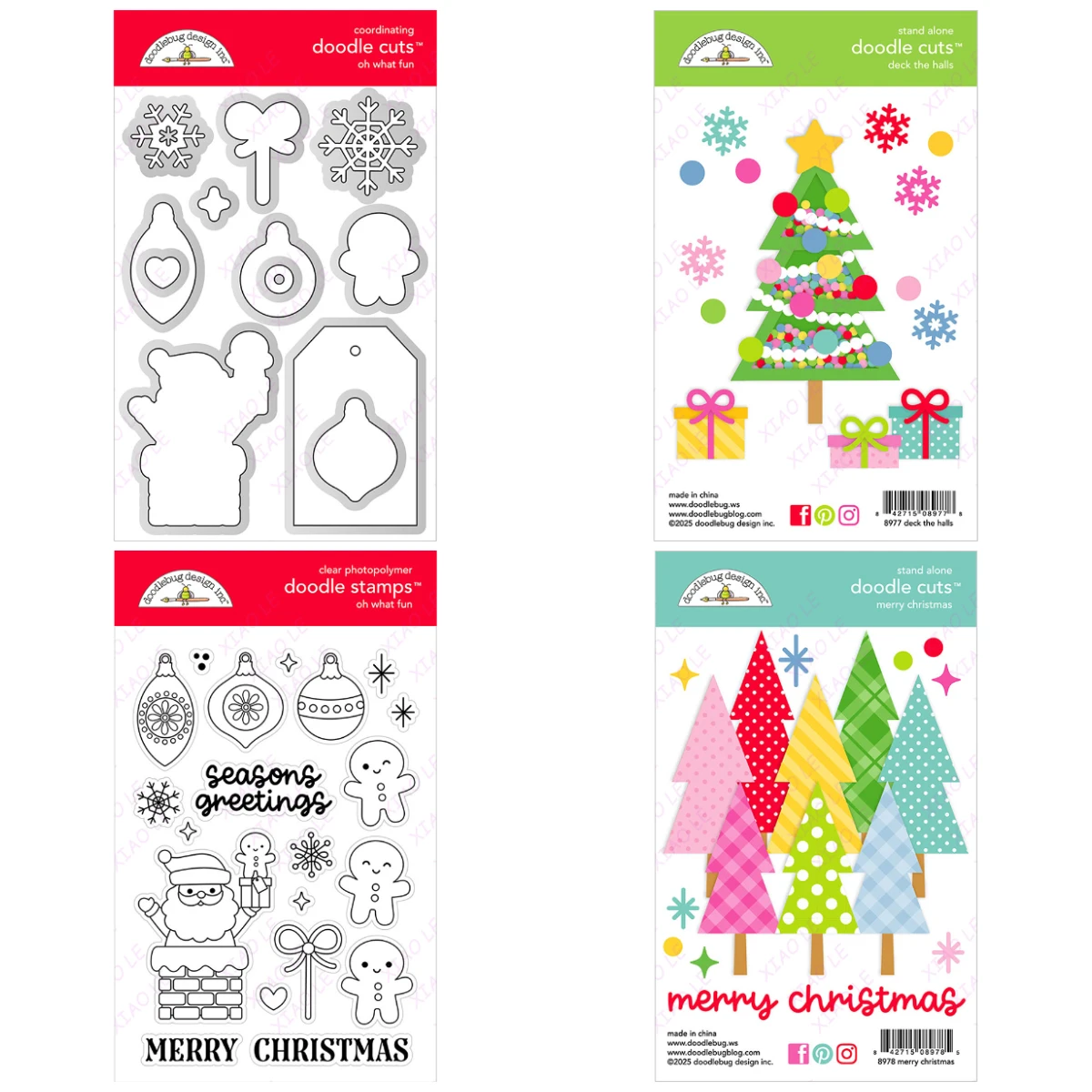 Merry Christmas Oh What Fun Collection Clear Stamps and Metal Cutting Dies Sets for DIY Craft Making Greeting Card Scrapbooking