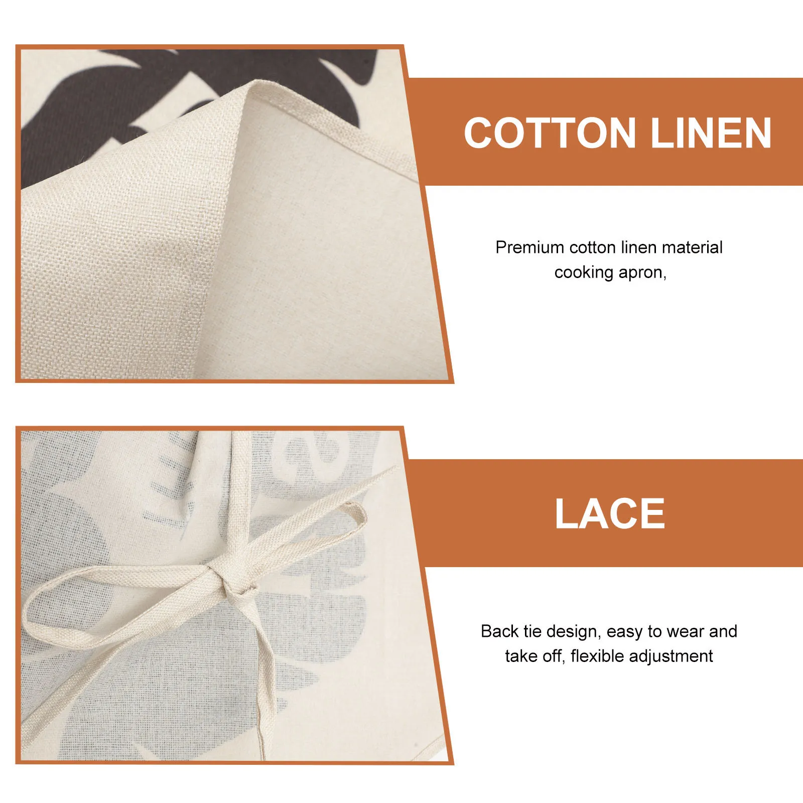 

Cotton Linen for Adults Cooking Aprons With Pocket Dustproof Easy Clean St Size Back Tie Home Kitchen Use Cloth