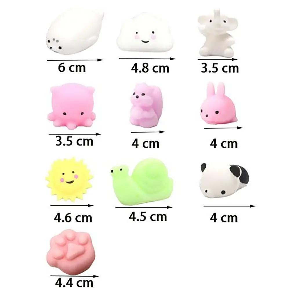 Mini juguete de descompresión de animales bonitos, colores para aliviar el estrés, juguete suave para aliviar la presión, juguete pegajoso para apretar, regalo divertido, 1 Uds.