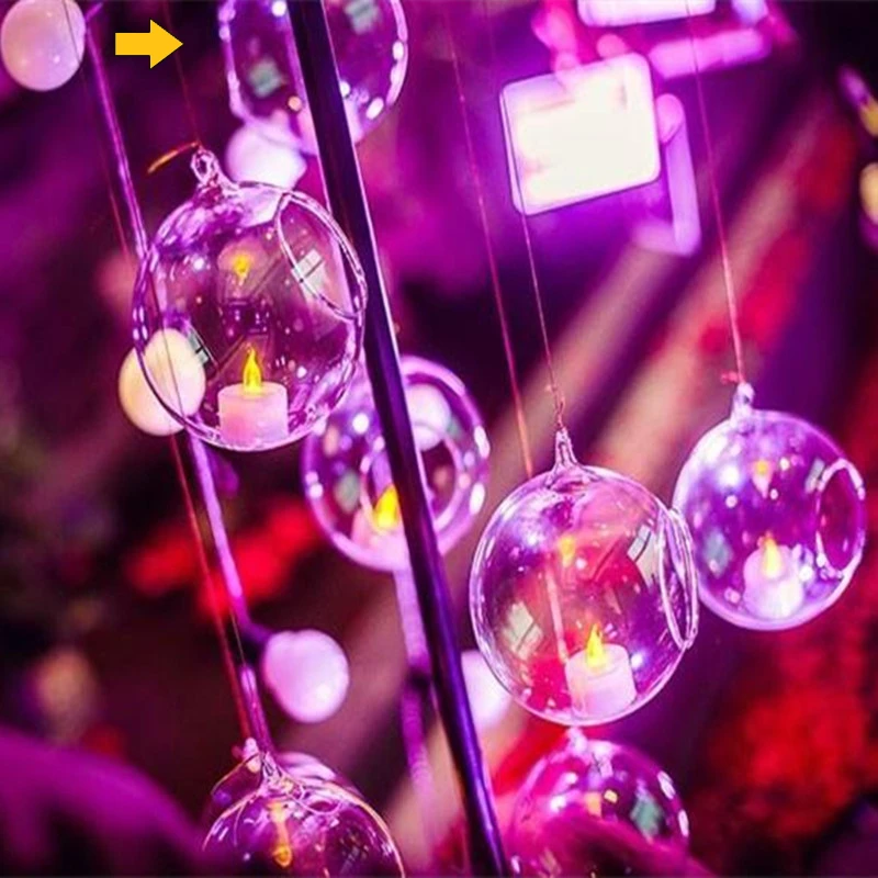 Plant Candle Container Home Wedding Party Christmas Decoration 30 PCS Transparent Acrylic Ball Vase Bowl Hanging Mount Flower