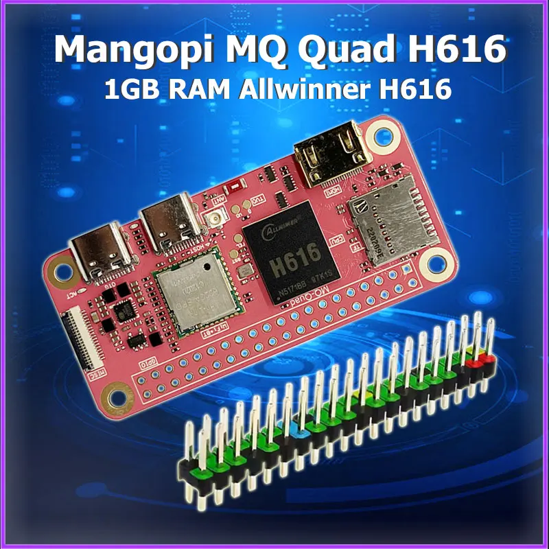 Mangopi MQ-Quad MCore H616 4xA53 Up to 1.5GHz 1GB DRAM Single-Board Computer With Wi-Fi & Bluetooth