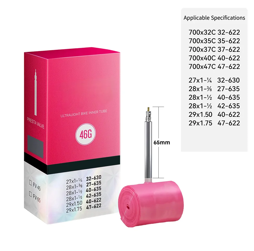 

Сверхлегкая шина для шоссейного велосипеда с камерой TPU и ниппелем Presta 45 мм/65 мм для гравийного велосипеда 700x32C-47C, суперлегкие запасные части