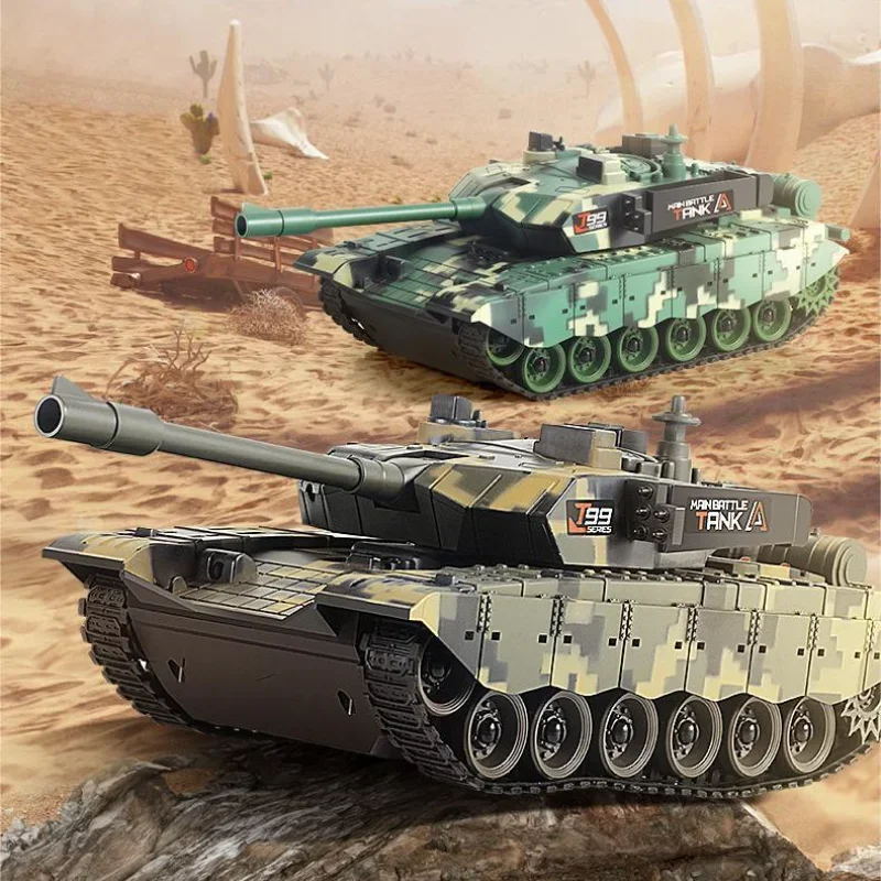 2.4G Rc 탱크 원격 제어 탱크 전기 모델 자동차 장갑차 모델 조명 소리 멀티 플레이어 소년 생일 선물