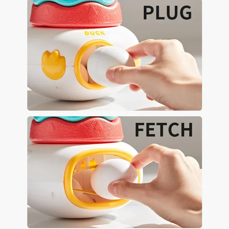 Zabawki Montessori dla niemowląt - kaczuszki do układania i obrotu, edukacyjne gry rozwijające mózg, gładka wieża obrotowa, klocki konstrukcyjne, prezenty.