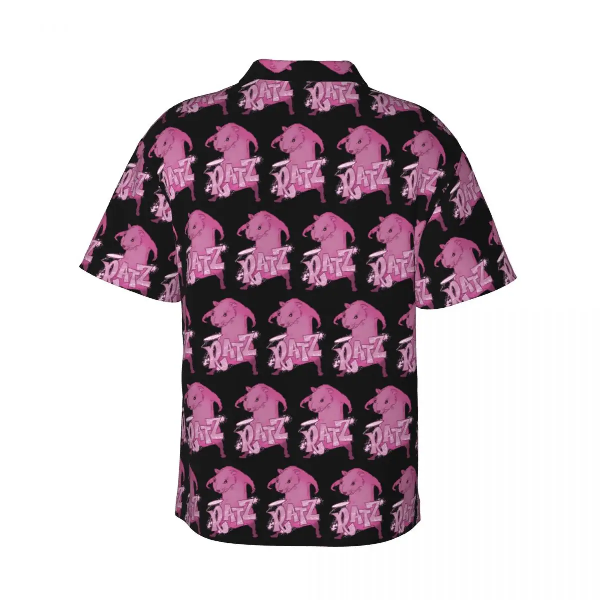 RATZs PINK MOUSE Merch Men's Shirts Hawaiian Short Sleeve Shirt Fashion Lapel Tops for Summer Beach
