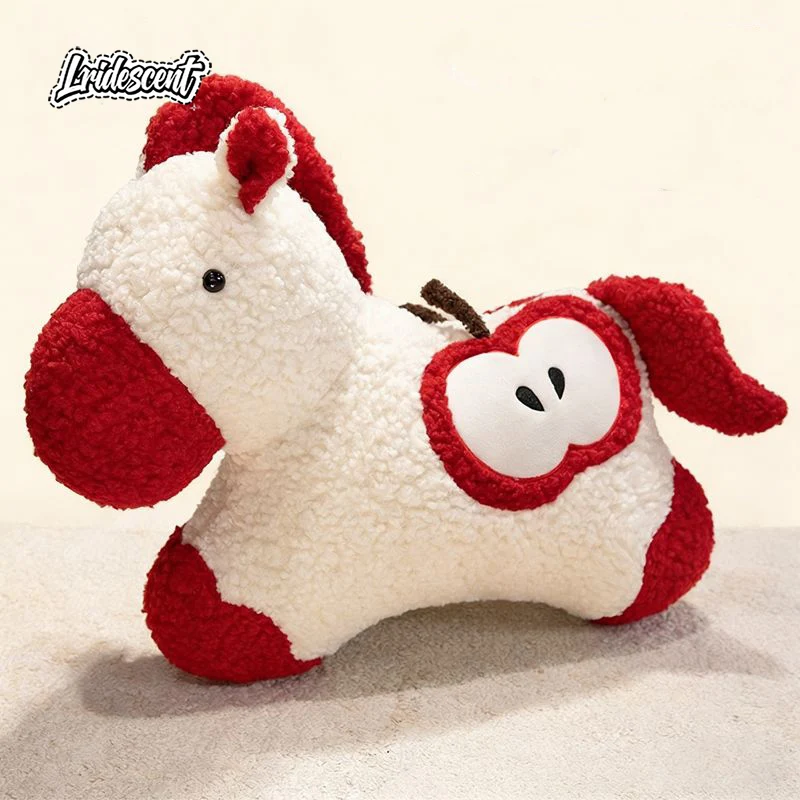 

Guofeng inspired Heart shaped Apple Pony Pillow Mascot Home Decor Pillow Festival Gift for Friends and Besties