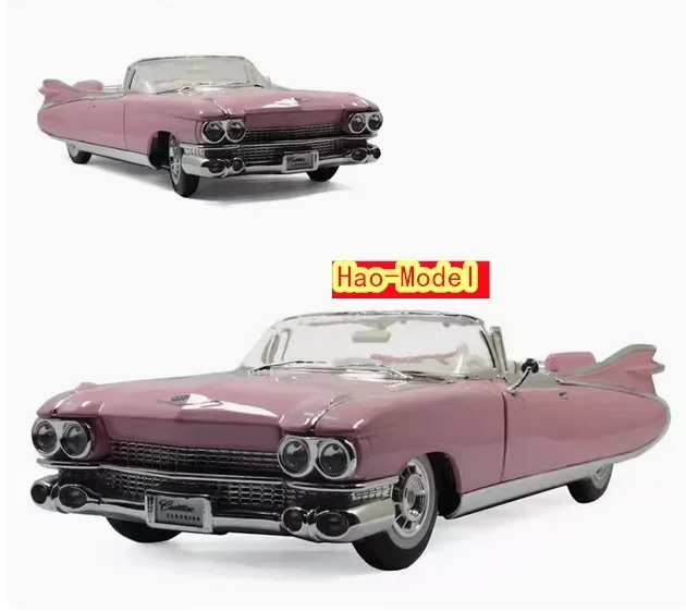 

Модель Металлической машинки Maisto1:18 для Cadillac 1959, детские игрушки, подарки на день рождения для мальчиков, украшения для коллекции хобби, розовый цвет