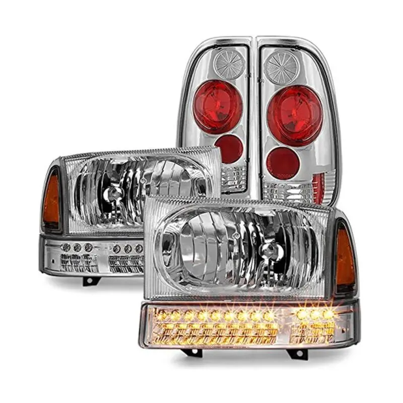 Ford - For F350 Headlights F450 1999-04 AKKON F250 Duty S... Bumpers Super w/LED