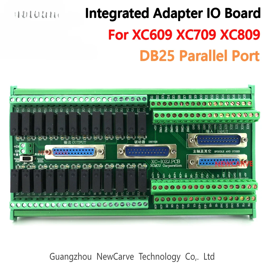 

IO Board Integrated Adapter Board With 4PCS DB25 Parallel Port Cable For XC609 XC709 XC809 Series G-code Controller NEWCARVE