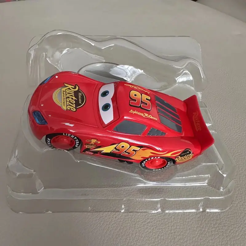 Lightning Mcqueen Cartoon Disney Pixar Original Alloy Car With Light Music Model Mater Pull Back Car Model Set Kids Birthday Toy