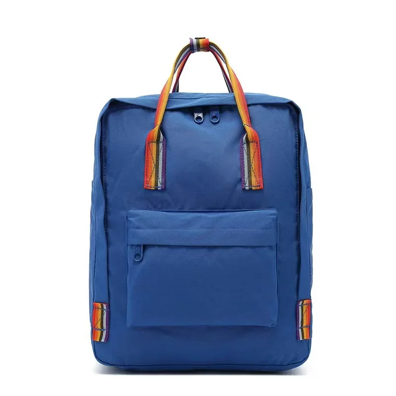 حقيبة ظهر كاجوال للطلاب للسفر مقاومة للماء حقيبة كمبيوتر للسيدات حقيبة كتف مزدوجة للترفيه بلون نقي من ألياف البوليستر #4