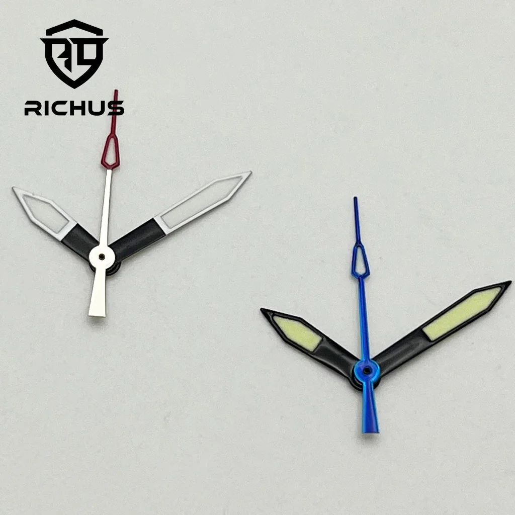 Manecillas de reloj RICHUS luminosas verdes compatibles con NH35 NH36 ETA2824 2836 Miyota8205 8215 821A Mingzhu DG2813 3804 PT5000 movimiento