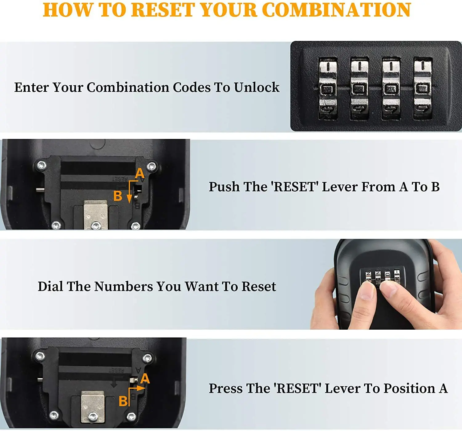 Imagem -04 - Caixa de Armazenamento Doméstica Keysafe com Senha de Combinação de Dígitos Impermeável Keybox Decorativo Metal de Parede Bh007