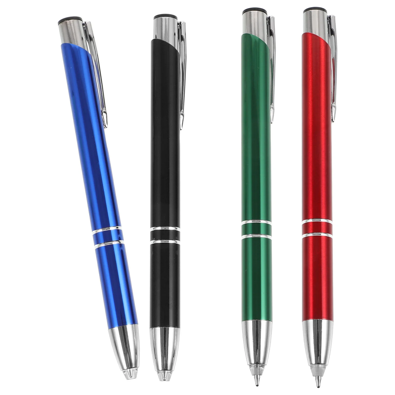 

4 Pcs LED Light Metal Touch Ballpoint Pen For Sign Pens Writing Lighted Tip