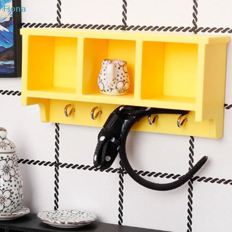 

✔1/12 Dollhouse Wall Storage Rack For Micro Landscape Decoration Miniature Food Toy Model Role Play Doll House Accessories