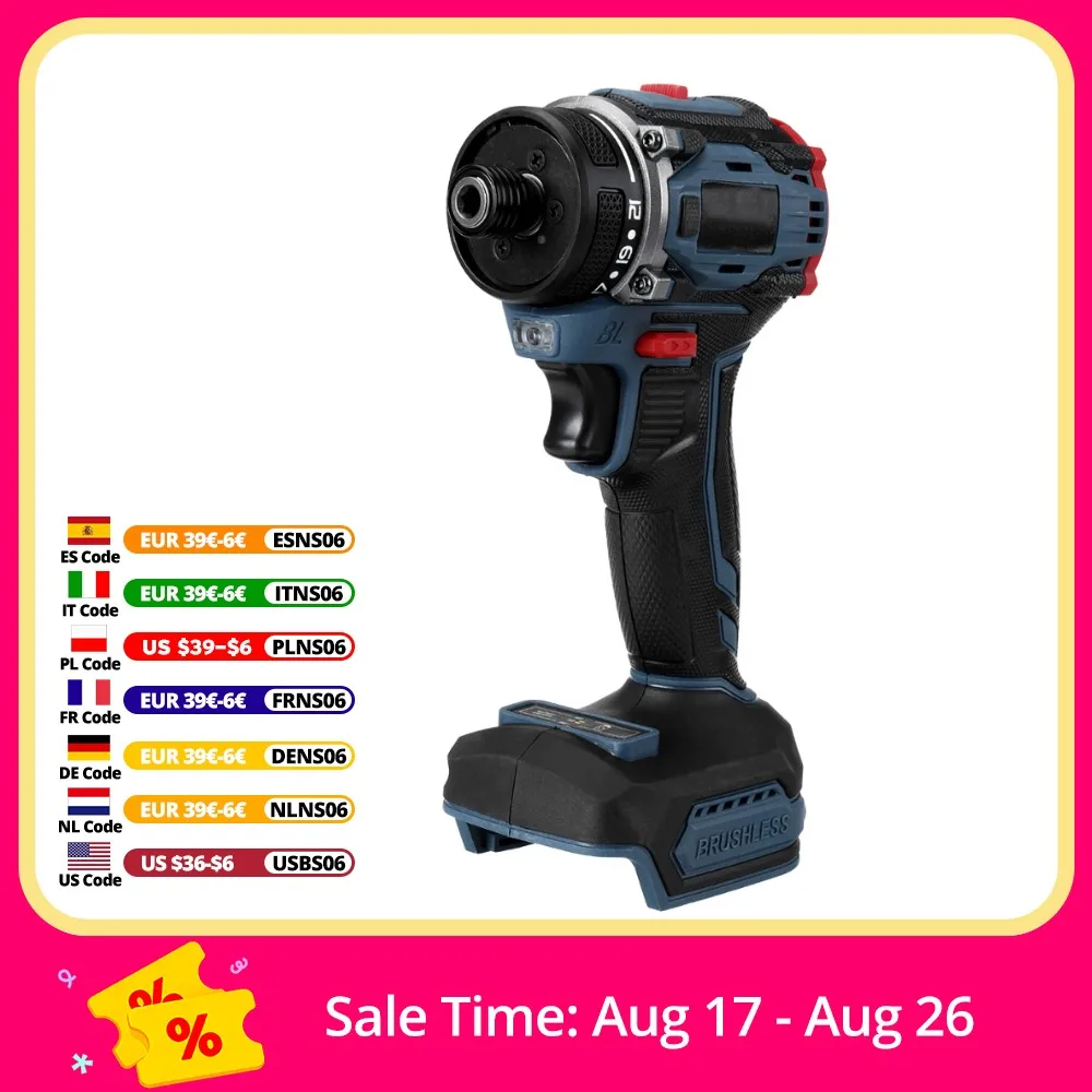 1/4 zoll 4000 rpm Bürstenlosen Elektrische Schraubendreher 21 + 1 Gang Zwei Geschwindigkeit Cordless Bohrmaschine Werkzeug Für 18 v Batterie
