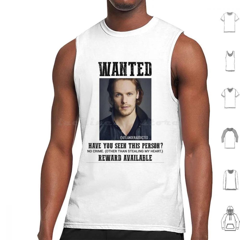 Sam Heughan Tank Tops Print Cotton Sam Heughan Actor Movie Legend 80S Vintage Artis The Outlander