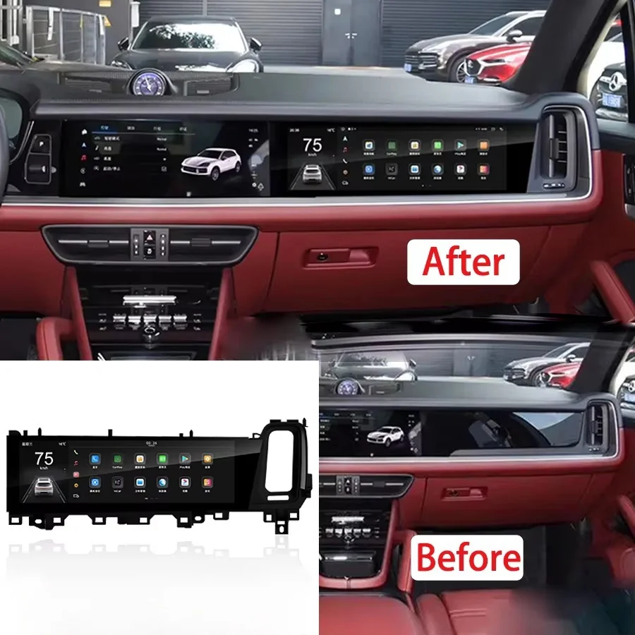 

15 Inch Car LCD Digital Cluster For Porsche Cayenne 2024 Virtual Cockpit Speed Meter Car Copilot Seat Dashboard Display DSP