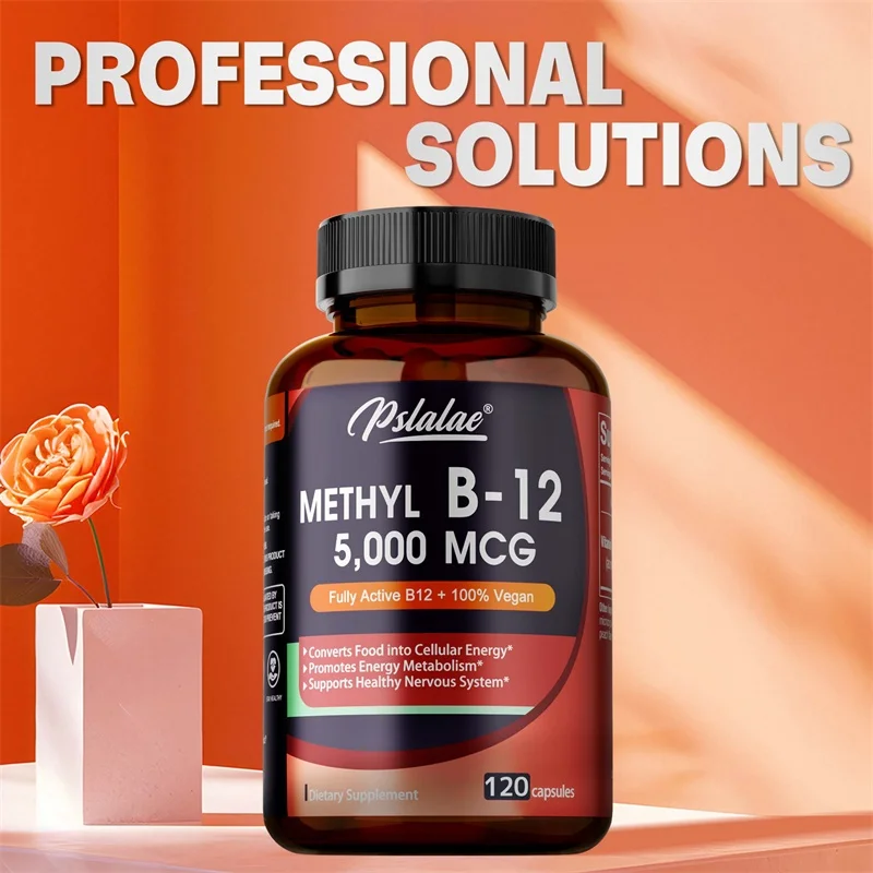 

Vitamin B12 5000 Mcg - Supports Heart Health, Nervous System, Promotes Metabolism, Increases Energy Levels, Relieves Fatigue